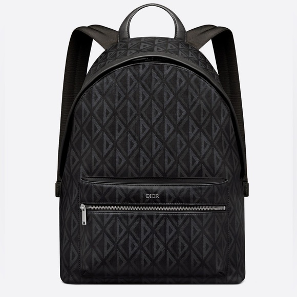 Dior Rider Backpack Black CD Diamond Canvas and Smooth Calfskin - Picture 2 of 2